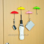 Wandhaken Regenschirm,6er Pack Dekorativer Schlüsselhaken Wandhalter Farbiger Schlüsselaufhänger Selbstklebende Wandhaken-Aufhänger Wand Hakenfür Küche Badezimmer Toilette Schränke Organizer