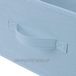 Basics Aufbewahrungsschrank für Kleiderschränke mit 5 extrabreiten Stoff-Schubladen Schwarz + Extrabreite Ersatzschubladen aus Stoff für Aufbewahrungsschrank mit 5 Schubladen Taubenblau