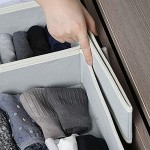 Homieco Set von 3 faltbaren Schrank Unterwäsche Veranstalter Drawer Divider Kommode Kleiderschrank Aufbewahrungsbox Behälter Container für Socke BH Krawatten Gürtel Braun