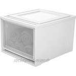 IRIS 2er-Set stapelbare Schubladen Schubladenboxen Ablagesystem 'Maxi Drawer' Größe L 40 L Plastik weiß 45 x 39 x 29,3 cm
