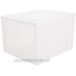 IRIS 2er-Set stapelbare Schubladen Schubladenboxen Ablagesystem 'Maxi Drawer' Größe L 40 L Plastik weiß 45 x 39 x 29,3 cm