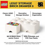 Lego Brick Drawer 8 Knobs 2 Drawers Stackable Storage Box White