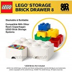 Lego Brick Drawer 8 Knobs 2 Drawers Stackable Storage Box White