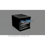 Relaxdays Schubladenbox zur Dokumentenablage 5 Schubfächer für Bürobedarf DIN A4 Brief HBT 24,5x26,5x34 cm schwarz