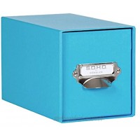 Rössler 1327452480 S.O.H.O. Aufbewahrungs CD-Schubladenbox mit beschriftbarem Einsteckschild und Griff pacific