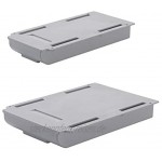 Selbstklebende Kleine Unter-Tisch-Versteckte Aufbewahrungsbox ABS-Kunststoff Schublade mit Griff 2 Stück Aufbewahrungsbox unter dem Schreibtisch wie Schubladen Blau
