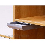 Selbstklebende Kleine Unter-Tisch-Versteckte Aufbewahrungsbox ABS-Kunststoff Schublade mit Griff 2 Stück Aufbewahrungsbox unter dem Schreibtisch wie Schubladen Blau