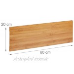 Relaxdays Regalabschluss aus Bambus Deckel oder Abschluss für DIY Standregal stabil & robust BxT: 60 x 20 cm natur
