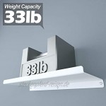 SRIWATANA Schweberegal Metall Wandregal 3er Set Wandboard Weiß für Wohnzimmer Schlafzimmer Flur Badezimmer Länge 43 33 23cm