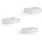 Umbra Showcase Wandregal – Kleine Regale und Wandablagen zur Präsentation von Deko-Objekten Weiß Set mit 3 Regalen