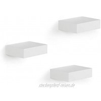 Umbra Showcase Wandregal – Kleine Regale und Wandablagen zur Präsentation von Deko-Objekten Weiß Set mit 3 Regalen