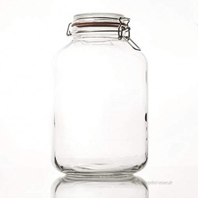 Flaschenbauer- 1 Drahtbügelgläser 4880ml verwendbar als Einmachglas zu Aufbewahrung Gläser zum Befüllen Leere Gläser mit Drahtbügel Made in Germany