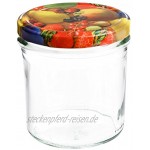 MamboCat 12er 350 ml Sturzglas-Set | Einmachgläser + Twist-Off-Deckel Obst gelbe Birne + GRATIS Rezeptheft | einkochen & konservieren | backofengeeignet