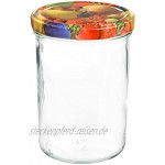 MamboCat 50er 435 ml Sturzglas-Set | Einmachgläser + Twist-Off-Deckel Obst gelbe Birne + GRATIS Rezeptheft | einkochen & konservieren | backofengeeignet