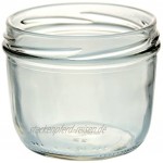 MamboCat 50er Set Sturzglas 230 ml mit to 82 Deckel mit Holz-Dekor Einmachglas Einweckglas inkl. Diamant-Zucker Gelierzauber Rezeptheft