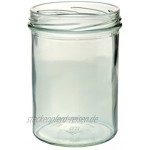 MamboCat 50er Set Sturzglas 435 ml mit to 82 Deckel mit Holz-Dekor Einmachglas Einweckglas inkl. Diamant-Zucker Gelierzauber Rezeptheft