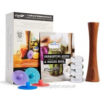 Masontops Komplettes Einmachglas-Gärungsset – einfache kleine reguläre Mundgläser Gemüse-Gärungs-Set – Heimwerker-Zubehör