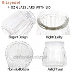 Ritayedet Glasdosen mit Deckel 118 ml Joghurtgläser Puddinggläser mit extra leeren schwarzen Aufklebern 40 Stück