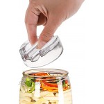 TOPZEA Gärglasgewichte mit einfachem Griff für weite Öffnung Einmachgläser für Sauerkraut Gemüse und andere fermentierte Lebensmittel 9 Stück