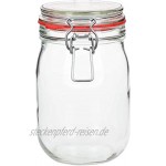 Veroline 10 x 1000ml Bügelglas Einmachglas mit Gummi und Drahtbügelverschluss Einmachgläser für Obst Lagerung von Lebensmitteln Dekoration 10