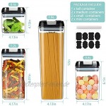 Amzeeniu Vorratsdosen 7 Stück Set Frischhaltedosen mit luftdichtem Deckel BPA freiem Kunststoff Stapelbare Lagerbehälter Organisation Aufbewahrungsbox Küche für Mehl Zucker Nudeln Spaghetti