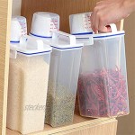 Ba30DEllylelly Tragbare Größe Transparent Kunststoff Küche Lebensmittel Müsli Behälter Getreide Aufbewahrungskoffer Bohnenbehälter Reis Aufbewahrungsbox
