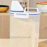 Ba30DEllylelly Tragbare Größe Transparent Kunststoff Küche Lebensmittel Müsli Behälter Getreide Aufbewahrungskoffer Bohnenbehälter Reis Aufbewahrungsbox