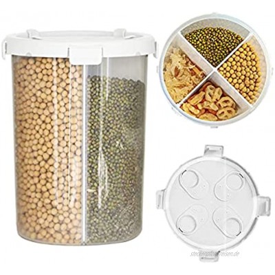 Ellaucci 3.6L Groß Müslidosen 4-in-1 Aufbewahrungsbox mit Deckel Küche 2PCS Lebensmittelaufbewahrung für Müsli Pasta Zucker Kaffee Reis Tierfutter