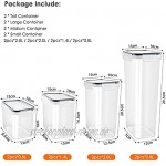 Gesentur Vorratsdosen 8 Set Aufbewahrungsbox Küche Luftdicht Behälter aus Kunststoff Mit Deckel Vorratsgläser zur Aufbewahrung für Getreide Mehl Zucker Nüsse