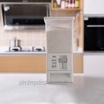 Müslidosen Automatische Mess Reis Aufbewahrungsbehälter Feuchtigkeitsdichten Reisaufbewahrungsbehälter Kunststoff Versiegelt Reis Eimer Color : Weiß Size : 42x19x41cm