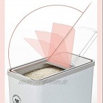 Müslidosen Container for Reis Kunststoff Mehl Eimer Sealed Getreidelagerung Feuchtigkeitsbeständig Reisfeld Lebensmittel-Lagerung 2 Stück Speicherung Color : Pink Size : 10kg