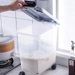 Müslidosen Feuchtigkeitsdichten Reis Aufbewahrungsbox Haushaltsreisnudel-Aufbewahrungsbox Lebensmittel Vorratsbehälter Sealed Getreidespeicher Getreidebehälter Color : Silver Size : L