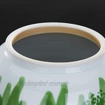 Müslidosen Keramik Reis Eimer Getreidebehälter Aufbewahrungsglas for Die Küche Mehlbehälter Reisfass Hauptdekorationen Color : Green Size : 32x32x53cm