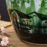Müslidosen Keramik Reis Eimer Getreidebehälter Aufbewahrungsglas for Die Küche Mehlbehälter Reisfass Hauptdekorationen Color : Green Size : 32x32x53cm