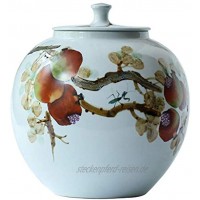 Müslidosen Keramik Reis Eimer Lagerbehälter Aus Keramik Siegelmehl Eimer Feuchtigkeitsfester Getreidebehälter Color : Blue Size : 35x35x39cm