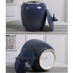 Müslidosen Keramik Reis Vorratsbehälter Getreidebehälter Reisfässer Snack Lagertank Keramikglas Color : Blue Size : 26.5x26.5x35cm
