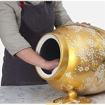 Müslidosen Keramik Reiskübel Reistank Versiegelte Haushaltsbox Mit Deckel Wassertank Reistank Keramik Weinglas Öltank Lagertank Color : Yellow Size : 10kg Capacity