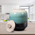 Müslidosen Keramik Reiszylinder Reisfass Getreidebehälter Reis Aufbewahrungsbox Küche Keramiktopf Keramikflasche Color : Blue Size : 30x30x47cm