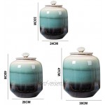 Müslidosen Keramik Reiszylinder Reisfass Getreidebehälter Reis Aufbewahrungsbox Küche Keramiktopf Keramikflasche Color : Blue Size : 30x30x47cm