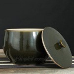 Müslidosen Keramikkornbehälter Teedosen Lagereimer Küchenlagerbehälter Mehlfass Color : Green Size : 27x27x27cm