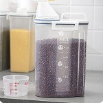 Müslidosen Lebensmittelaufbewahrungsbehälter küche trockene Lebensmittelkunststoff luftdichtbehälter Lebensmittelaufbewahrungsbox Reisbehälter Trockenschachtel Color : Weiß Size : 2 Pieces