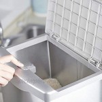 Müslidosen Reis Airtight Box Edelstahl Vorratsbehälter Dispenser chemische Lebensmittel Lagerbehälter Anti-Insekten-und feuchtigkeitsbeständig Color : Silver Size : Capacity: 20kg