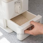Müslidosen Reis Aufbewahrungsbehälter Reis Eimer Sealed Grain Container Feuchtigkeitsdichten Mehl Eimer Küche Storage Box Color : Weiß Size : 42x19x41cm