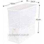 Müslidosen Reis Aufbewahrungsbehälter Reis Eimer Sealed Grain Container Feuchtigkeitsdichten Mehl Eimer Küche Storage Box Color : Weiß Size : 42x19x41cm