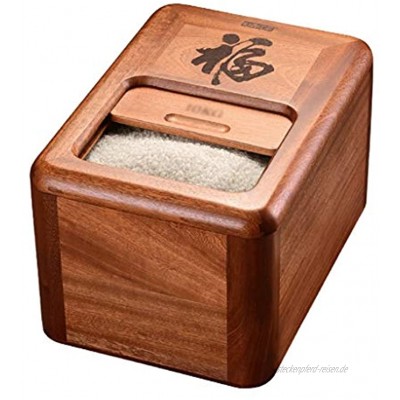Müslidosen Reis Eimer Getreide Container Mahagoni Reis Barrel Rice Box Haushalts-Speicher Reis Holz Sealed Insect-Proof Feuchtigkeitsbeständig Flour Eimer 10 kg 15 kg Lebensmittelaufbewahrung