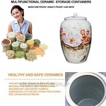 Müslidosen Reis Reis Eimer Mehlbehälter Aus Keramik Keramikglas Versiegelte Getreidebehälter Küchen-Lagertank Color : Weiß Size : 33x33x48cm