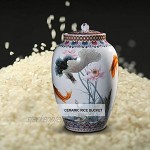 Müslidosen Reisaufbewahrungsfaß Reis Aufbewahrungseimer Mit Deckel Keramikmehlbehälter Versiegelte Feuchtigkeitsbeständige Getreidebehälter Color : Weiß Size : 34x34x58cm