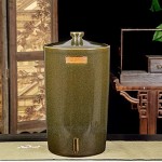 Müslidosen Reisflaschen Aus Keramik Küchenspeicher Getreidelagerbehälter Getreidespender Mehlbehälter Color : Green Size : 27x27x51cm