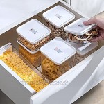 TAMRG 2 Stücke Müslidosen Vorratsdosen aus Kunststoff Frischhaltedosen Luftdicht mit Deckel Schüttdose Lebensmittelbehälter Aufbewahrungsbox für Getreide Süßigkeiten Mehl 1300ml
