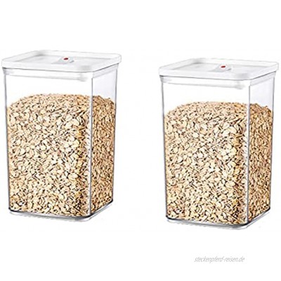 TAMRG 2 Stücke Müslidosen Vorratsdosen aus Kunststoff Frischhaltedosen Luftdicht mit Deckel Schüttdose Lebensmittelbehälter Aufbewahrungsbox für Getreide Süßigkeiten Mehl 1300ml